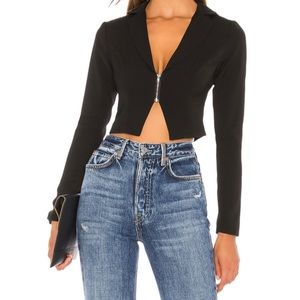 SuperDown Sammi Crop Blazer in Black